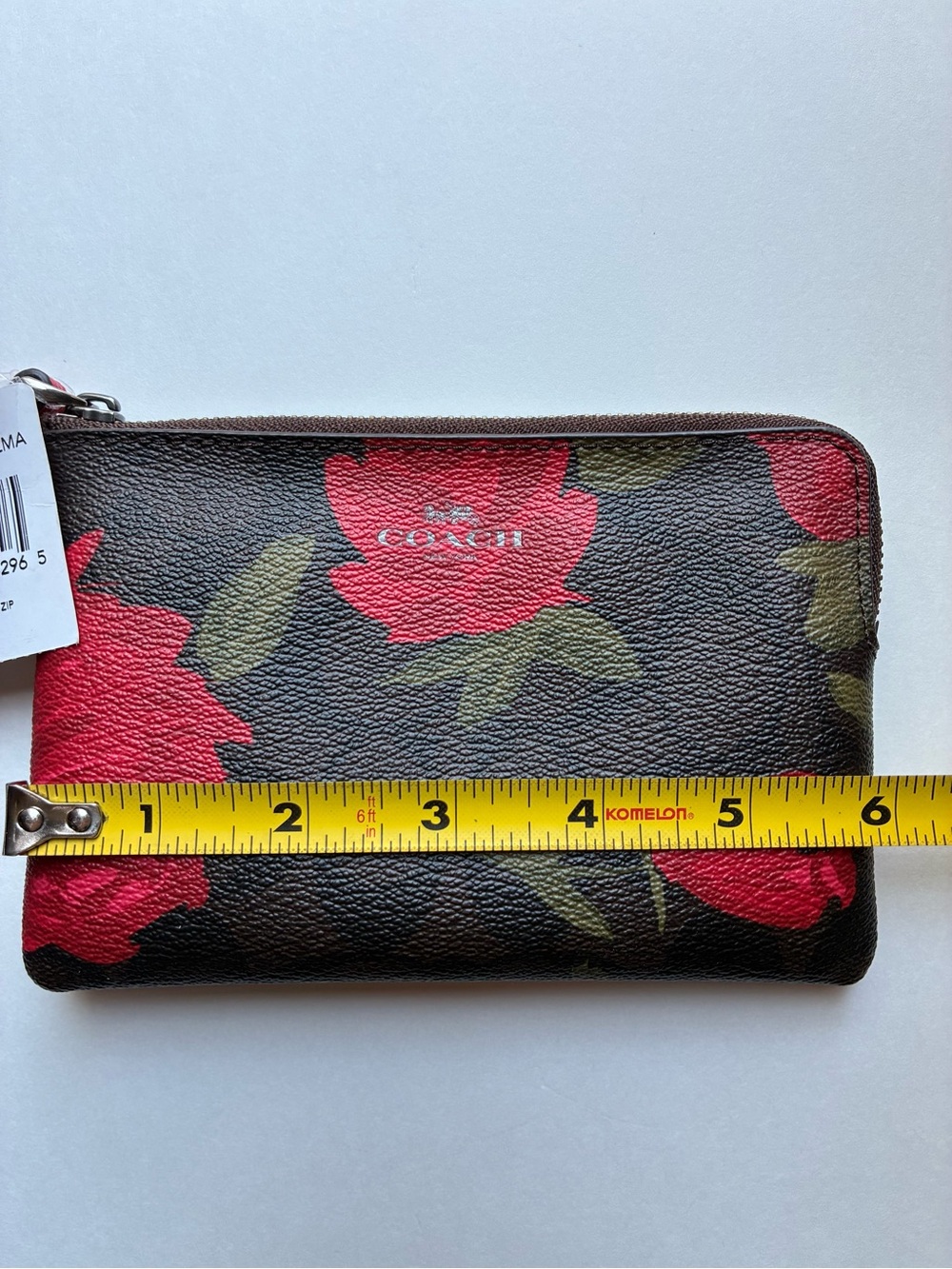 Coach Rose Print Small Wristlet NWT - Picture 3 of 6